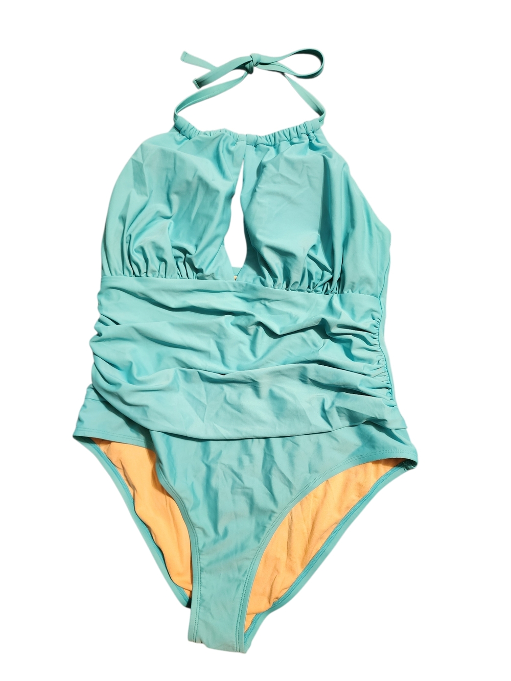 Women’s Halter One-Piece Swimsuit in Aqua